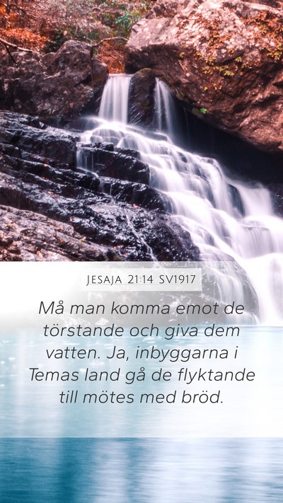 Jesaja 21:14 SV1917 Bible Verse Image