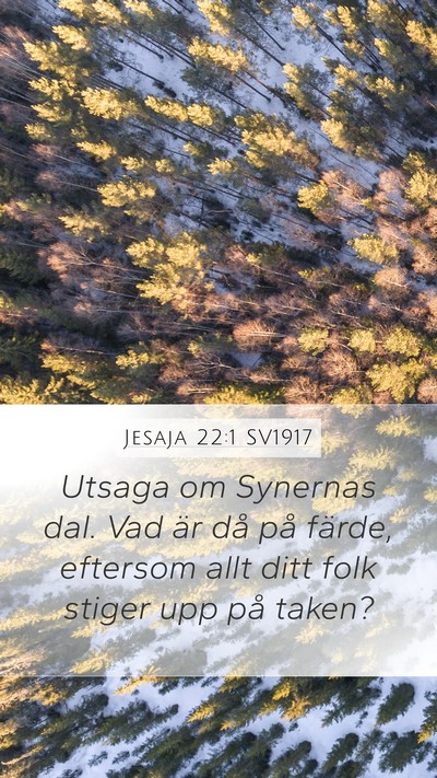 Jesaja 22:1 SV1917 Mobile Phone Wallpaper - Utsaga om Synernas dal. Vad är då på färde, - Mobile Bible Verse Wallpaper