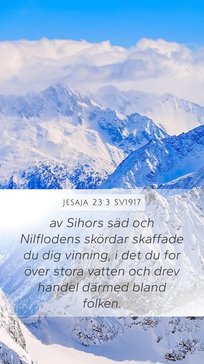 Jesaja 23:3 SV1917 Bible Verse Image