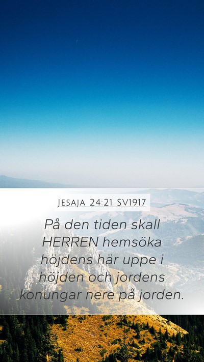 Jesaja 24:21 SV1917 Bible Verse Image