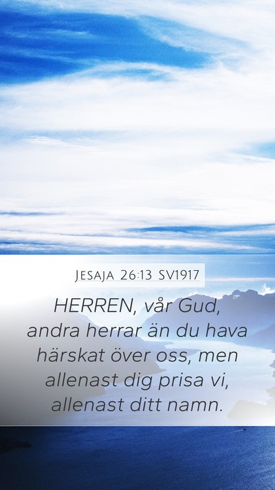 Jesaja 26:13 SV1917 Bible Verse Image