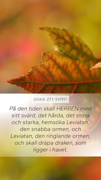 Jesaja 27:1 SV1917 Bible Verse Image