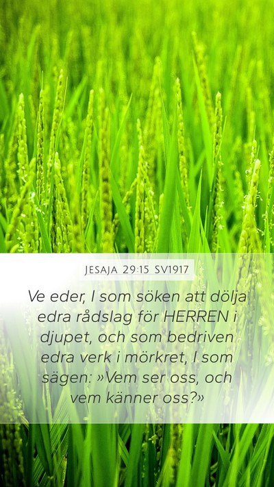 Jesaja 29:15 SV1917 Bible Verse Image
