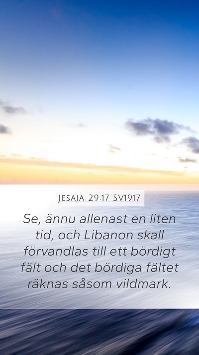 Jesaja 29:17 SV1917 Bible Verse Image