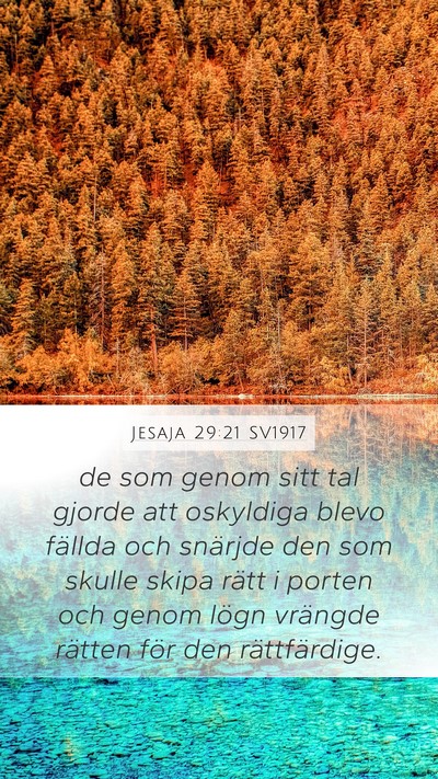 Jesaja 29:21 SV1917 Bible Verse Image
