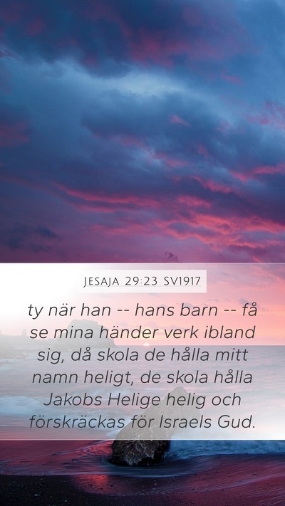 Jesaja 29:23 SV1917 Bible Verse Image