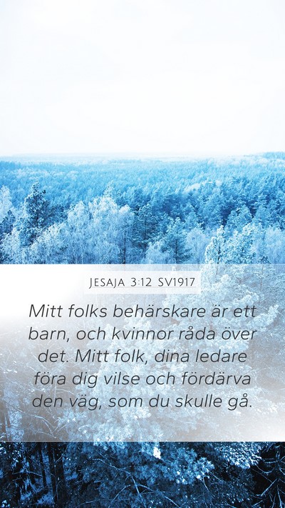 Jesaja 3:12 SV1917 Bible Verse Image