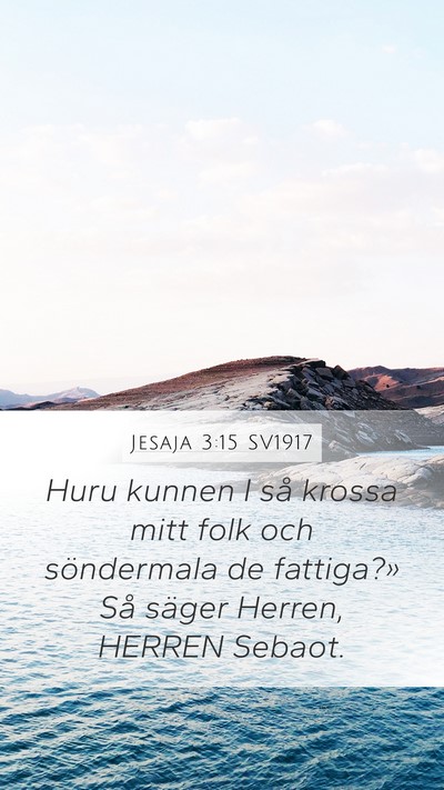 Jesaja 3:15 SV1917 Bible Verse Image