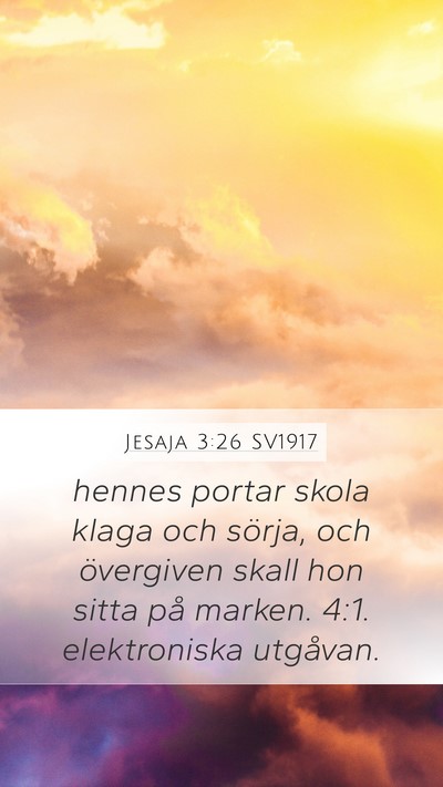 Jesaja 3:26 SV1917 Bible Verse Image