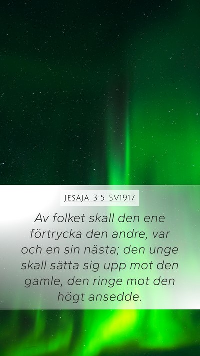 Jesaja 3:5 SV1917 Bible Verse Image