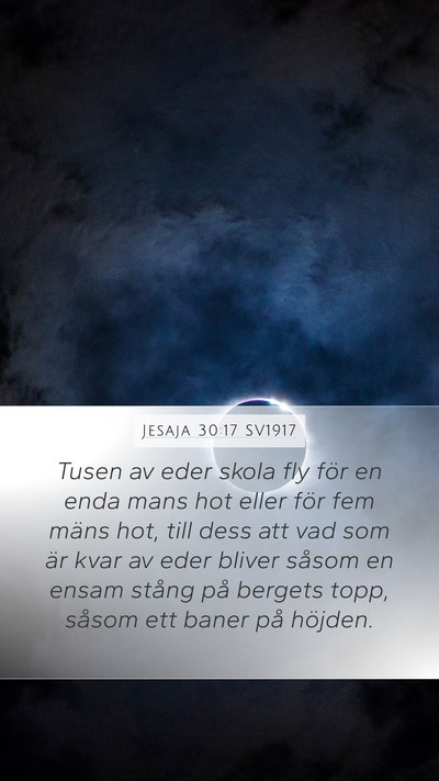 Jesaja 30:17 SV1917 Bible Verse Image