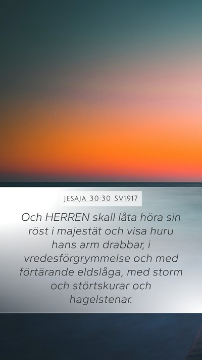 Jesaja 30:30 SV1917 Bible Verse Image