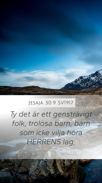 Jesaja 30:9 SV1917 Bible Verse Image