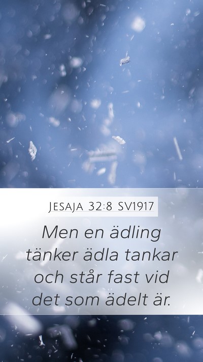 Jesaja 32:8 SV1917 Bible Verse Image