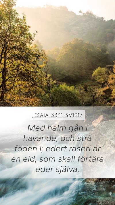 Jesaja 33:11 SV1917 Bible Verse Image