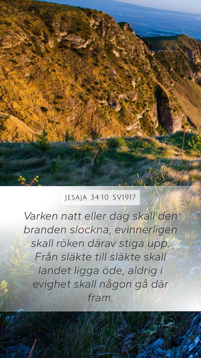 Jesaja 34:10 SV1917 Bible Verse Image