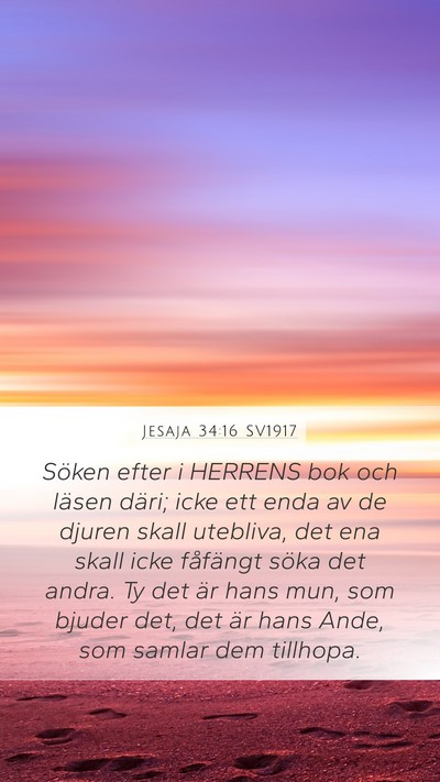 Jesaja 34:16 SV1917 Bible Verse Image