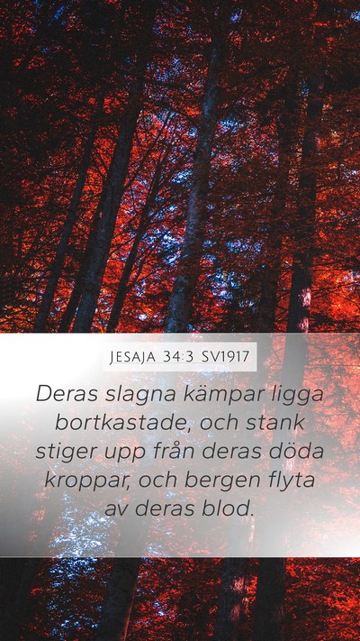 Jesaja 34:3 SV1917 Bible Verse Image
