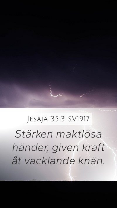 Jesaja 35:3 SV1917 Bible Verse Image