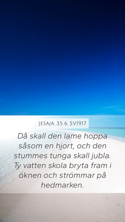 Jesaja 35:6 SV1917 Bible Verse Image