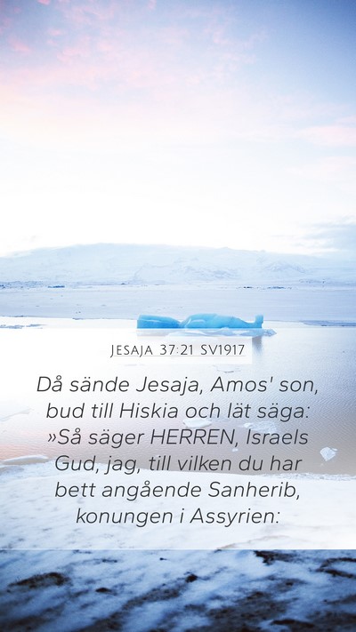 Jesaja 37:21 SV1917 Bible Verse Image