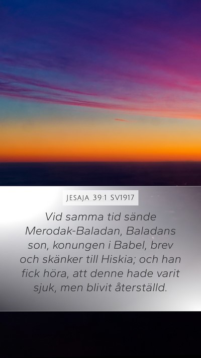 Jesaja 39:1 SV1917 Bible Verse Image