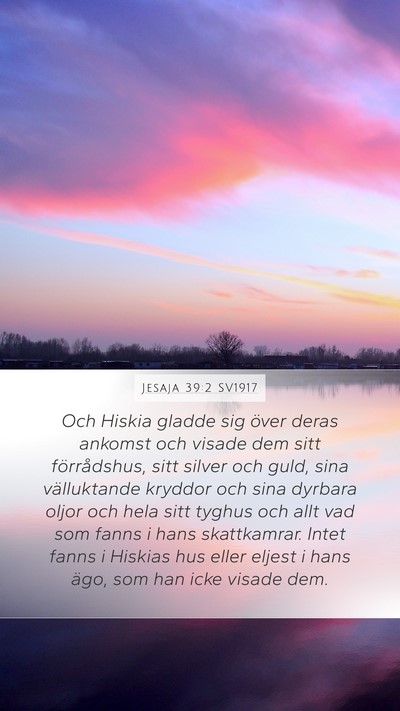 Jesaja 39:2 SV1917 Bible Verse Image