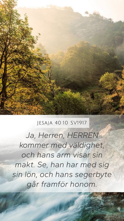 Jesaja 40:10 SV1917 Bible Verse Image