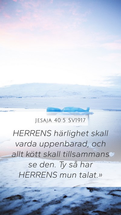 Jesaja 40:5 SV1917 Bible Verse Image
