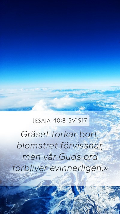Jesaja 40:8 SV1917 Bible Verse Image