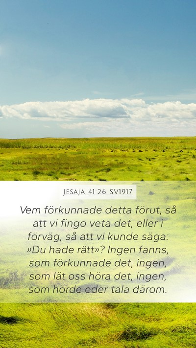 Jesaja 41:26 SV1917 Bible Verse Image