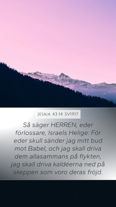 Jesaja 43:14 SV1917 Bible Verse Image