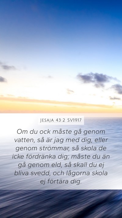 Jesaja 43:2 SV1917 Bible Verse Image