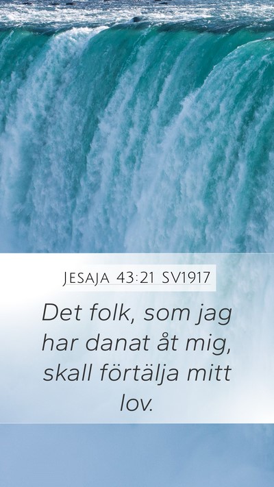 Jesaja 43:21 SV1917 Bible Verse Image