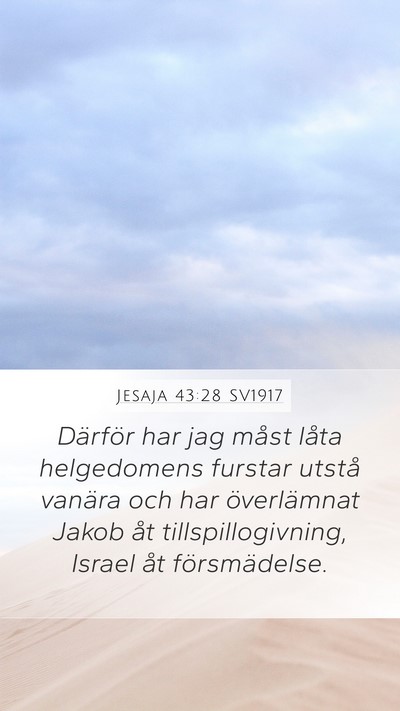 Jesaja 43:28 SV1917 Bible Verse Image