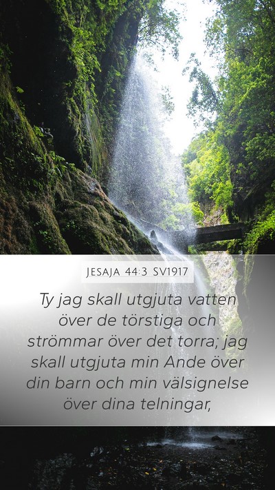 Jesaja 44:3 SV1917 Bible Verse Image