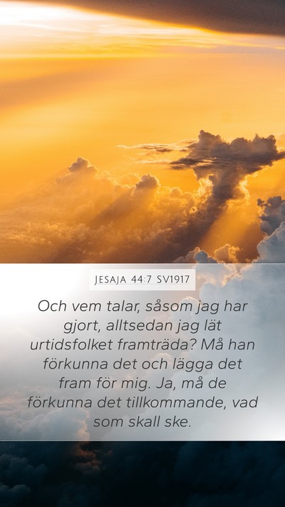 Jesaja 44:7 SV1917 Bible Verse Image