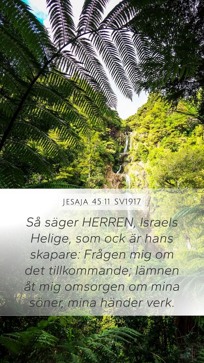 Jesaja 45:11 SV1917 Bible Verse Image