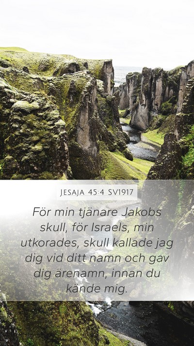 Jesaja 45:4 SV1917 Bible Verse Image