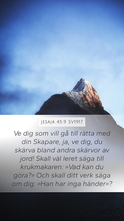 Jesaja 45:9 SV1917 Bible Verse Image