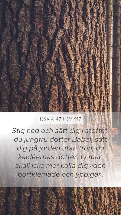 Jesaja 47:1 SV1917 Bible Verse Image