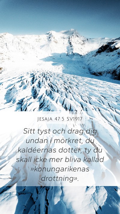 Jesaja 47:5 SV1917 Bible Verse Image