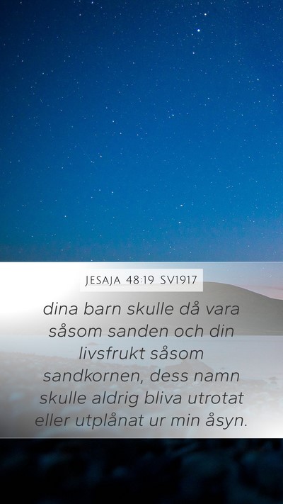 Jesaja 48:19 SV1917 Bible Verse Image