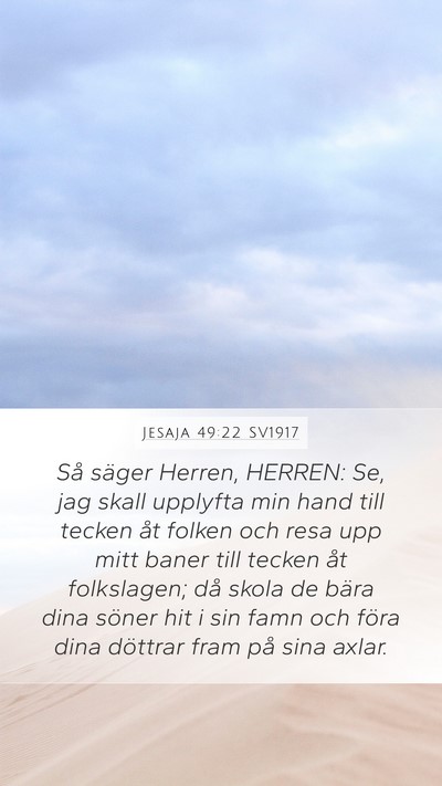 Jesaja 49:22 SV1917 Bible Verse Image