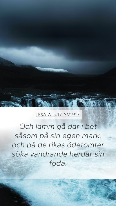 Jesaja 5:17 SV1917 Bible Verse Image