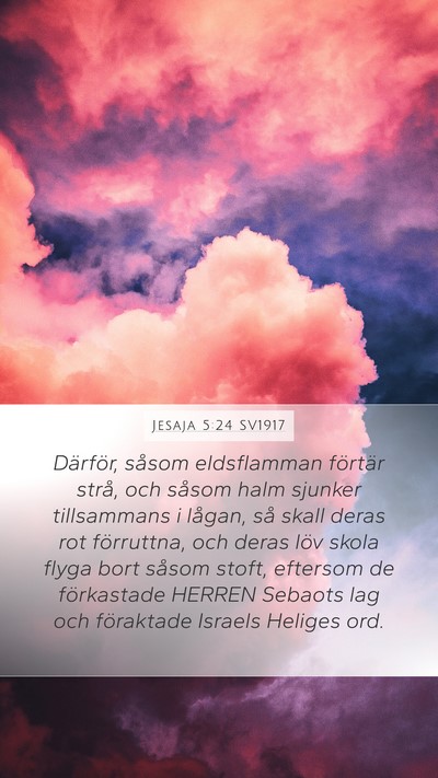 Jesaja 5:24 SV1917 Bible Verse Image