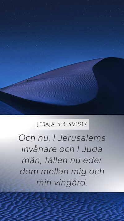 Jesaja 5:3 SV1917 Bible Verse Image