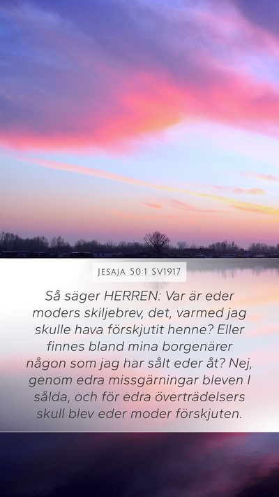 Jesaja 50:1 SV1917 Bible Verse Image