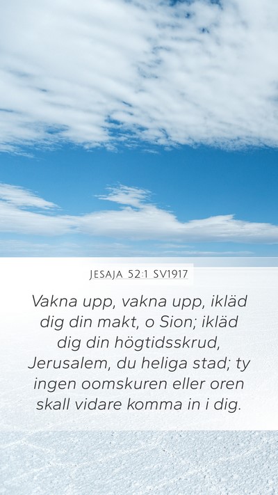 Jesaja 52:1 SV1917 Bible Verse Image