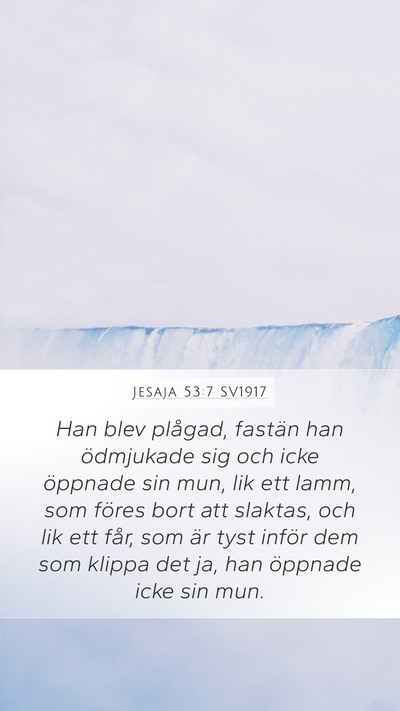 Jesaja 53:7 SV1917 Bible Verse Image